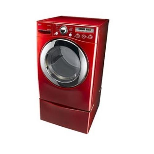 LG DLEX2550R 27 Inch Electric Dryer with 7.3 cu. ft. Capacity, 9 Dry Programs, SteamFresh/SteamSanitary Cycles, 10 Options, ReduceStatic Option and Sensor Dry: Wild Cherry Red