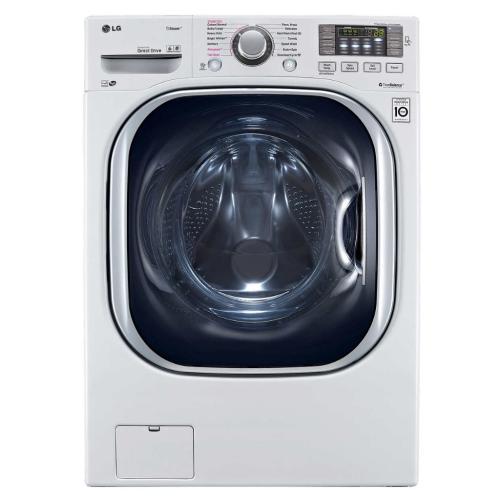 LG WM4370HWA 27 Inch Front Load Washer with 4.5 cu. ft. Capacity, 14 Wash Programs, Steam, TurboWash, Speed Wash, Allergiene Cycle, Sanitary Cycle, 4-Tray Dispenser, LoDecibel Quiet Operation and ENERGY STAR Qualification: White
