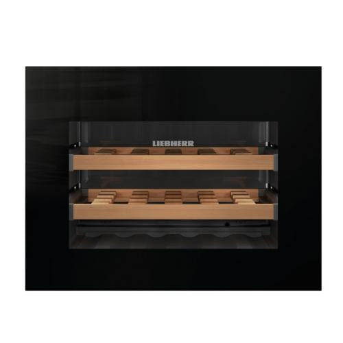 Liebherr HWGW1803 24 Inch Built-in Wine Cooler with Push-to-Open Drop-Down Door