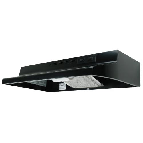 Air King AD1306 30-Inch Under Cabinet Ductless Range Hood With Light In Blac
