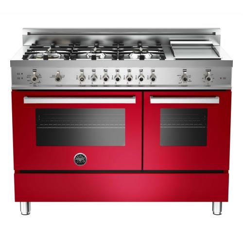 Bertazzoni PRO486GGASRO Professional Series 48 Inch Pro-Style Gas Range with 6 Sealed Brass Burners