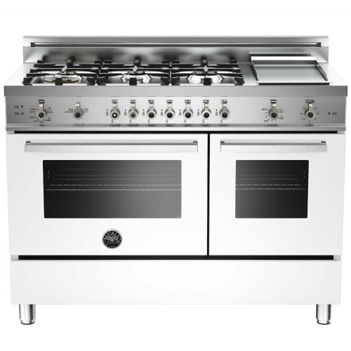 Bertazzoni PRO486GGASBI/01 Professional Series 48 Inch Pro-Style Gas Range with 6 Sealed Brass Burners