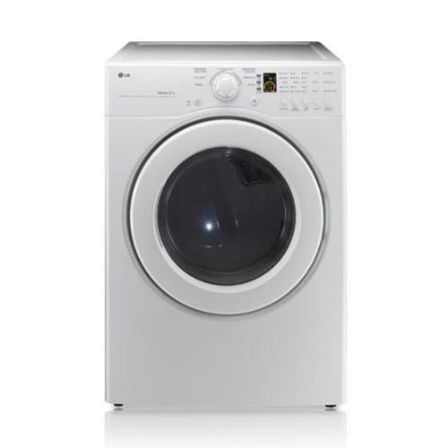 LG DLE2140W 27 Inch Front Load Electric Dryer with 7.1 cu. ft. Large Capacity, 7 Drying Programs, Sensor Dry System, Intelligent LED Electronic Controls and FlowSense Duct Clogging Indicator