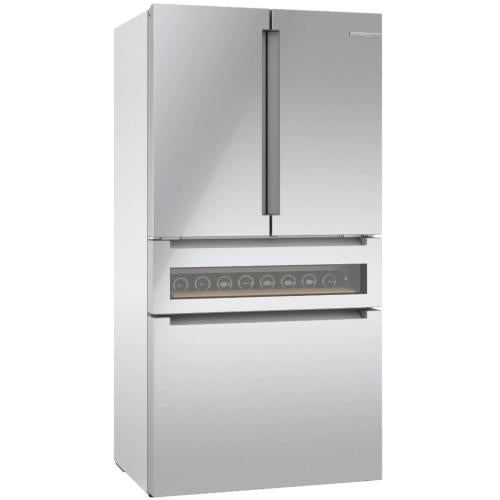 Bosch B36CL81ENG/05 800 Series French Door Bottom Mount Refrigerator, Glass Door 36'' Stainless Steel