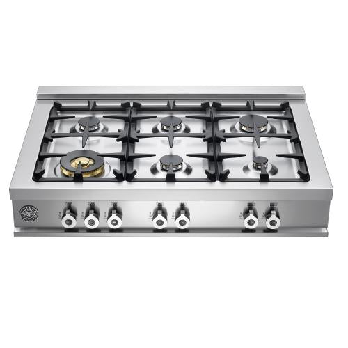 Bertazzoni CB36600X Professional Series 36 Inch Pro-Style Gas Range top with 6 Sealed Burners