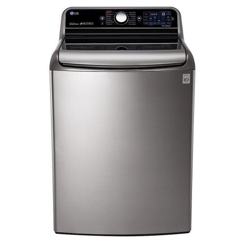 LG WT7700HVA 29 Inch 5.7 cu. ft. Top Load Washer with 14 Wash Cycles, 1,050 RPM, Steam, TurboWash Technology, StainCare, Speed Wash, Allergiene Cycle, Sanitary Cycle, Smart Diagnosis and ENERGY STAR Qualification: Graphite Steel