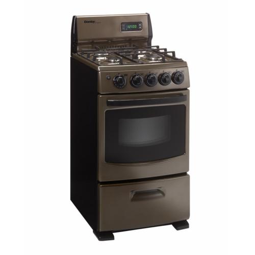 Danby DR299BLSGLP Freestanding Gas Range With 2.62 Cu. Ft