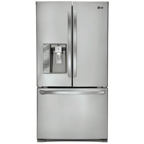 LG LSC23924ST 23.0 cu. ft. Side by Side Refrigerator with 3 Spill Protector Glass Shelves, Adjustable Gallon Door Bins, 33 Inch Width, Energy Star Qualified and External Tall Ice/Water Dispenser: Stainless Steel