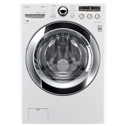 LG WM1377HW 24 Inch 2.3 cu. ft. Front Load Washer with 9 Wash Cycles, 1,400 RPM, Sanitary Cycle, Speed Wash, StainCare Option, SenseClean, LoDecibel Quiet Operation, NeveRust Stainless Steel Drum and ENERGY STAR Certification