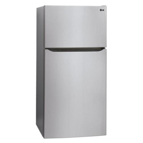 LG LTC22350SS 22.1 cu. ft. Top-Freezer Refrigerator with 4 Split Glass Shelves, Humidity Controlled Crispers, Gallon Door Bins and Ice Maker: Stainless Steel