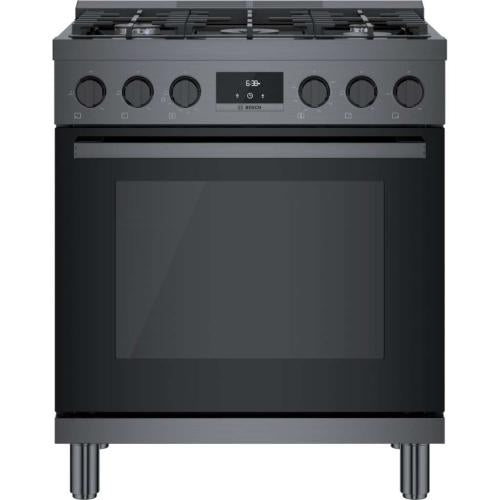 Bosch HGS8045UC/02 800 Series Gas Freestanding Range 30'' Black Stainless Steel