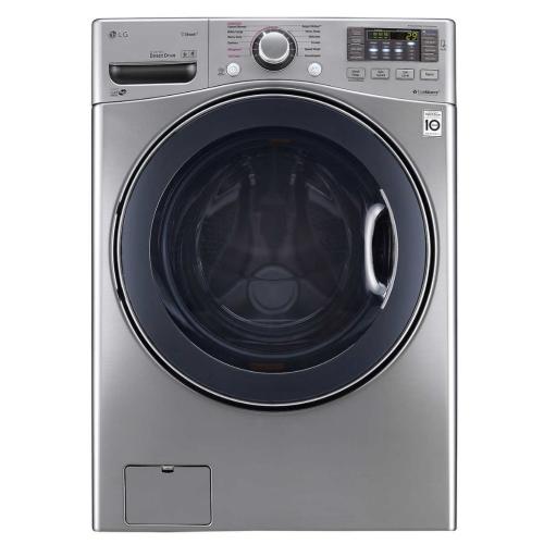 LG WM3770HVA 27 Inch Front Load Washer with Steam, TurboWash® Technology, Smart Diagnosis™, Allergiene™ Cycle, LG SideKick™ Compatible, 4-Tray Dispenser, 4.5 cu. ft. Capacity, 12 Wash Cycles, NeveRust™ Stainless Steel Drum and ENERGY STAR® Rated