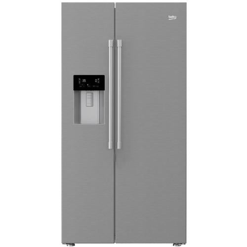 Beko BFSB3622SS 36" Side by Side Stainless Steel Refrigerator with Auto Ice and Water Through the Door - BFSB3622SS
