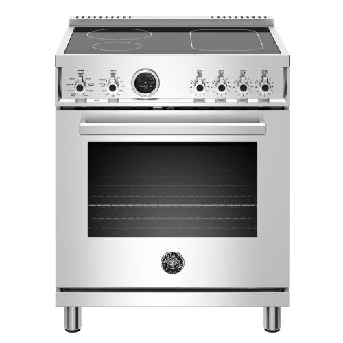 Bertazzoni PROF304INSXT Professional Series 30 Inch Freestanding Induction Range with 4 Heating Zones