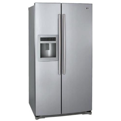 LG LSC26905TT 25.9 Cu. Ft. Side by Side Refrigerator with Tall Water Dispenser & Automatic Ice Maker: Titanium