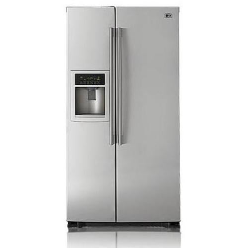 LG LSC21943ST 21.0 cu. ft. Counter-Depth Side by Side Refrigerator with 3 Spill-Protector Glass Shelves, SpacePlus Ice System, Digital LED Display and Automatic Ice Maker
