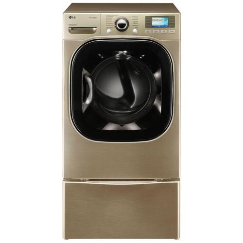 LG DLEX3885C 27 Inch Front-Load Electric Dryer with 7.4 cu. ft. Capacity, 14 Drying Cycles, 5 Temperature Levels, SensorDry System, Color LCD Controls, SteamFresh and SteamSanitary Cycle: Chardonnay