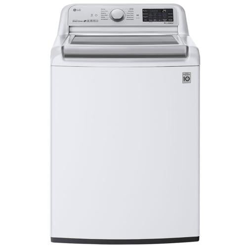 LG WT7800CW 27 Inch Top Load Smart Washer with 5.5 cu. ft. Capacity, TurboWash3D™ Technology, SmartThinQ®, ColdWash™, Oxi Sanitize™, 6Motion™ Technology, 12 Wash Cycles, Pre Wash+ Cycle, Speed Wash Cycle, and ENERGY STAR®: White