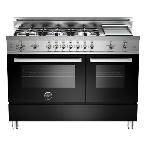 Bertazzoni PRO486GGASNE01 Professional Series 48 Inch Pro-Style Gas Range with 6 Sealed Brass Burners