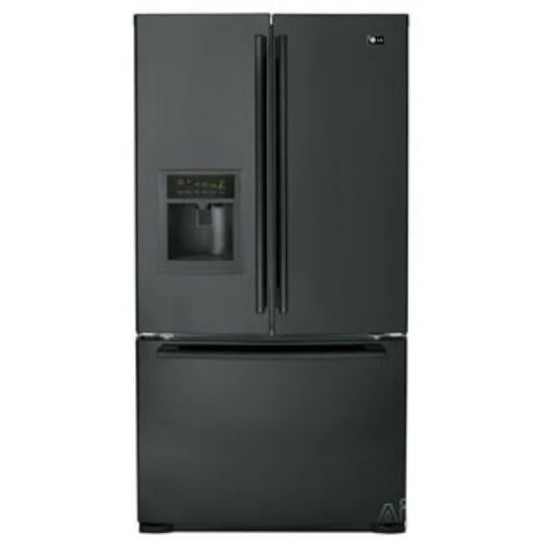 LG LFX25960SB 24.7 Cu. Ft. French Door Refrigerator with External Ice/Water Dispenser & Tilt-A-Drawer Bottom Drawer: Smooth Black