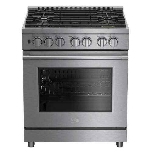 Beko 7732187920 30" Stainless Steel Pro-Style Gas Range - PRGR34550SS