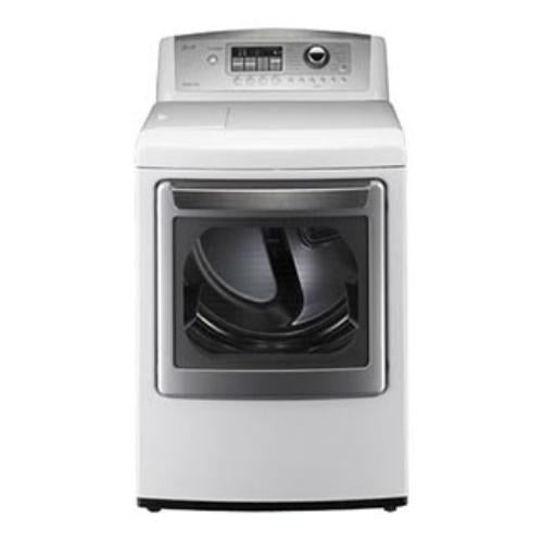 LG DLGX5102W 27 Inch Gas Steam Dryer with 7.3 cu. ft. Ultra Capacity, 14 Drying Cycles, TrueSteam Technology, SteamFresh Cycle, SteamSanitary Cycle and LED Electronic Control Panel: White