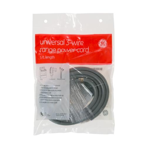 GE Range 3-Prong Power Cord, 5-Ft - WX09X10011