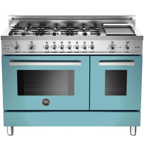 Bertazzoni PRO486GDFSAZ Professional Series 48 Inch Freestanding Dual Fuel Range with Natural Gas