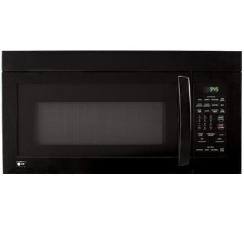 LG LMV1680BB 1.6 cu. ft. Over-the-Range Microwave Oven with 300 CFM Ventilation System, 1000 Cooking Watts, 10 Power Levels, Auto/Rapid Defrost and Auto Reheat: Black