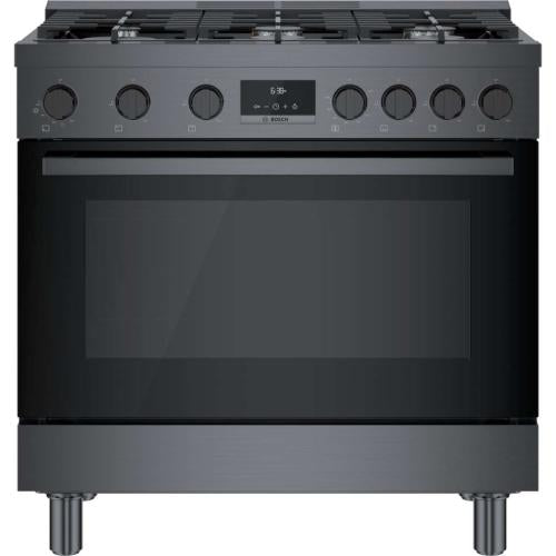 Bosch HGS8645UC/03 800 Series Gas Freestanding Range 36'' Black Stainless Steel