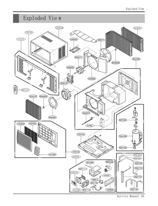 LG Vertical Louver - 4758AR2888B