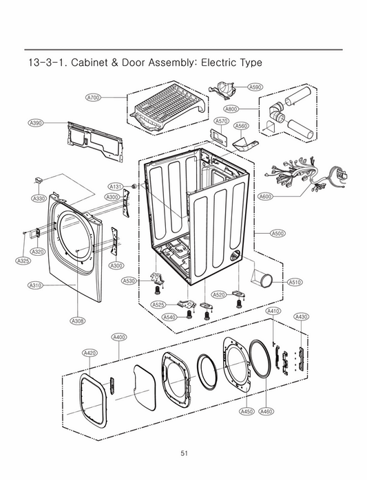LG Washer Cabinet Assembly - ABJ34559249