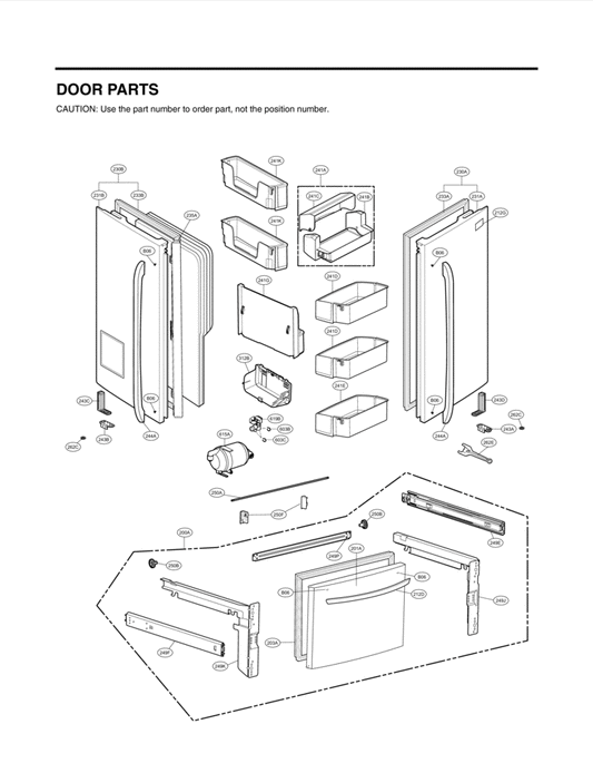LG Refrigerato Door Foam Assembly - ADD73695833