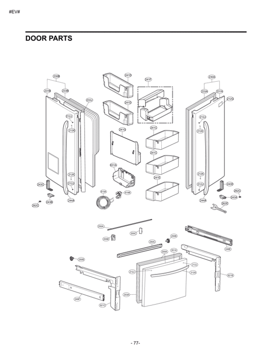 LG Freezer Door Foam Assembly - ADD36429922