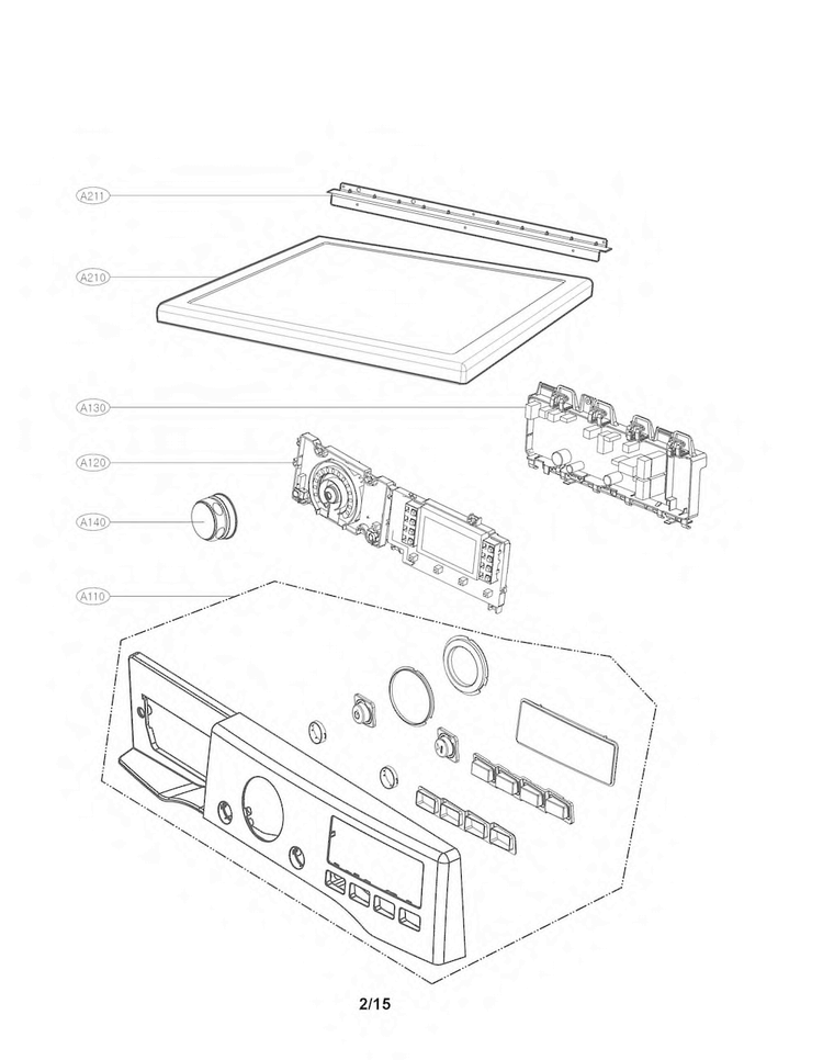 LG Control Panel Assembly - AGL73754036