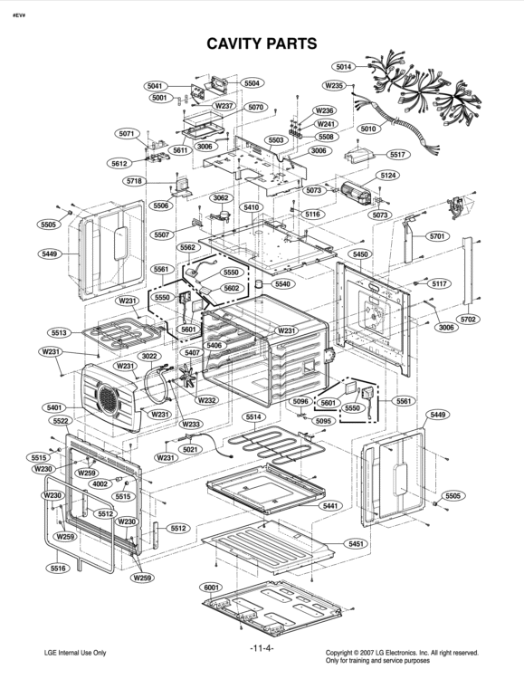 LG Oven Customized Nut - 1NZZW1N002B
