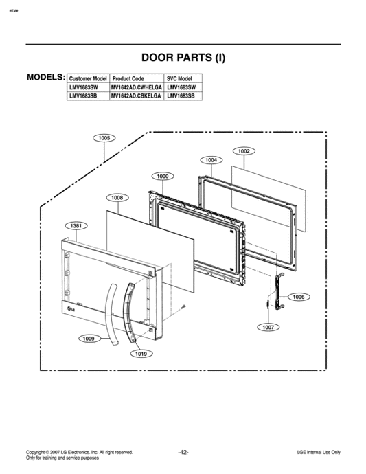 LG Parts Assembly - AGM73812503