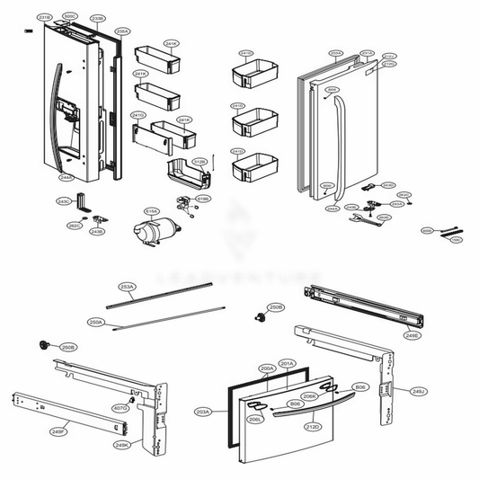 LG Refrigerato Door Foam Assembly - ADD73996085