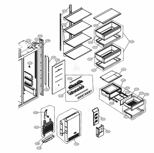 LG Refrigerator Case Decor Assembly - ACW73537101