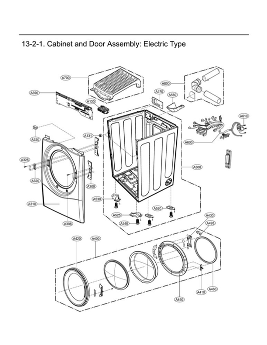 LG Cover Assembly,Cabinet - ACQ72301033