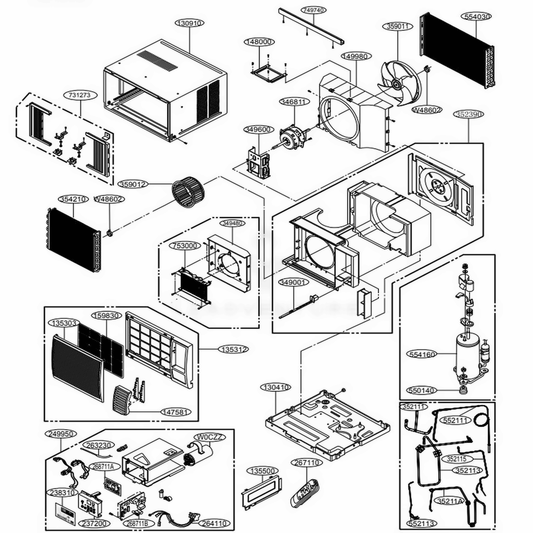 LG Condenserout Tube Assembly - AJR73083918