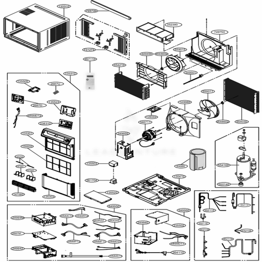 LG Air Conditioner Single Cabinet Assembly - 3091A10063Q