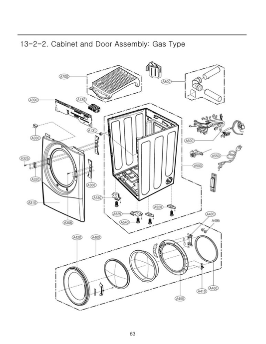 LG Cover Assembly,Cabinet - ACQ72301034