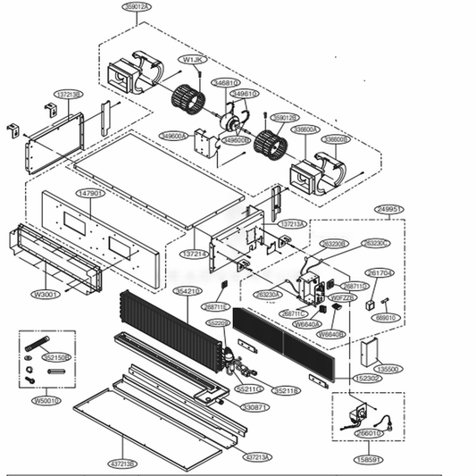 LG Air Conditioner Motorindoor Bracket Assembly - 4961A30005A