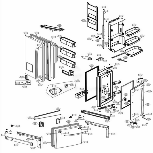 LG Refrigerato Door Foam Assembly - ADD75216102