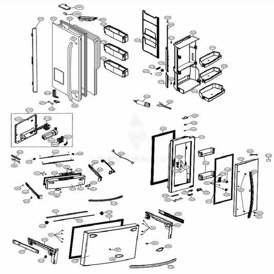 LG Freezer Door Foam Assembly - ADD74236213