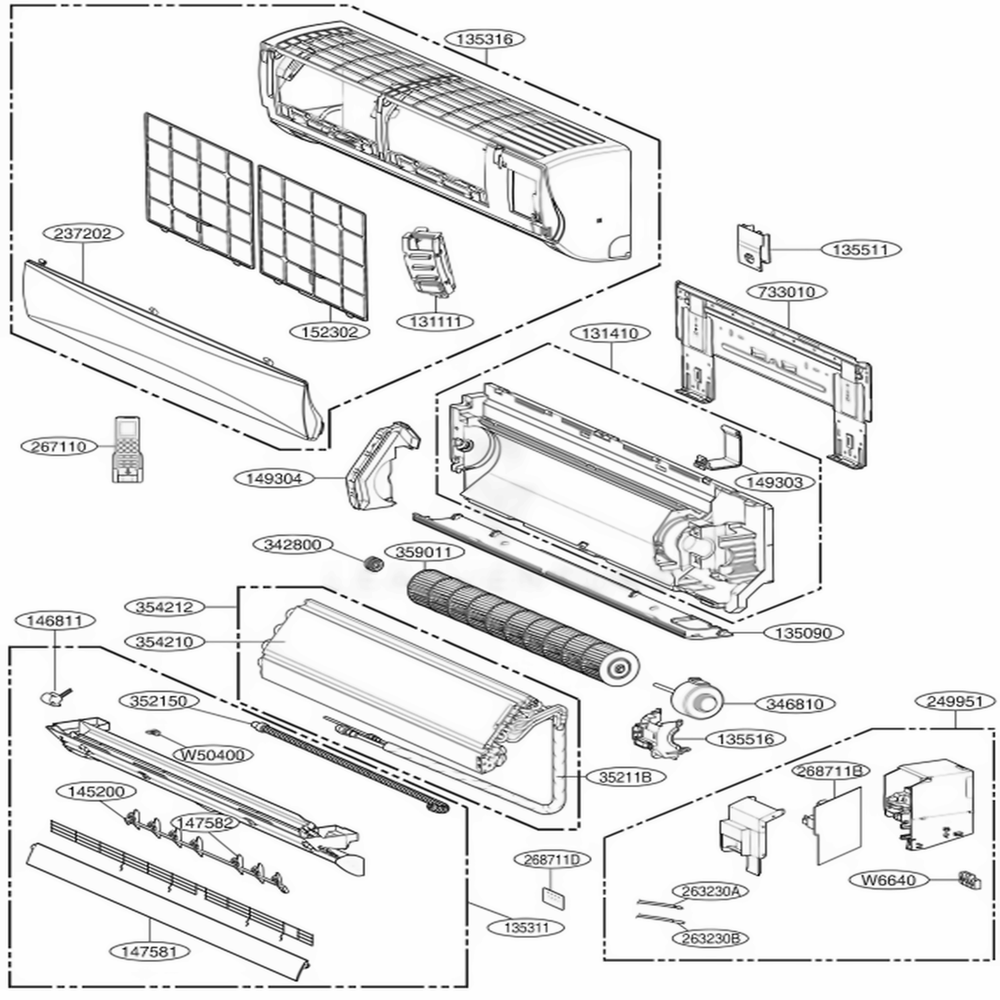 LG Cross Flow Fan Assembly - ADP72912103