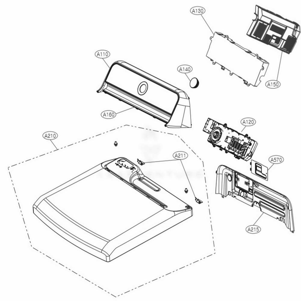 LG Front Panel Assembly - AGL75452905