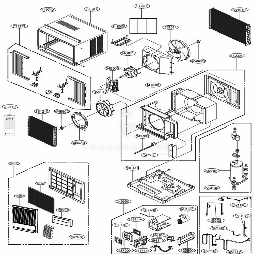 LG Horizontal Louver - MFH62423801