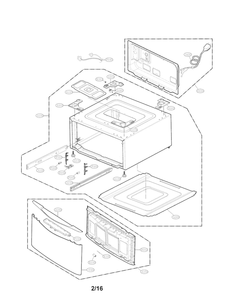 LG Front Cover Assembly - ACQ87681105